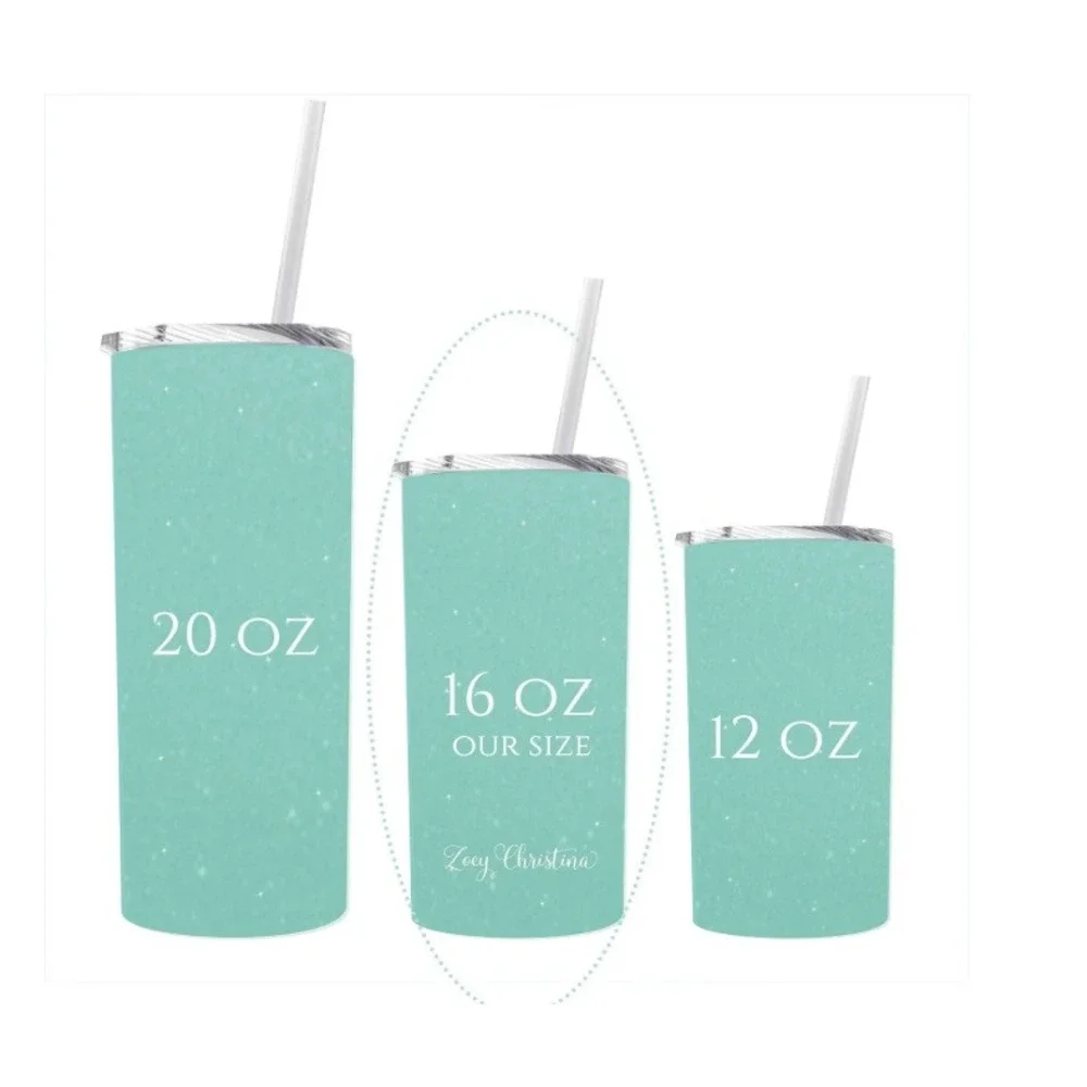 Zoey Christina Wedding Planner Tumbler 16oz Purple New Insulated Straw Lid